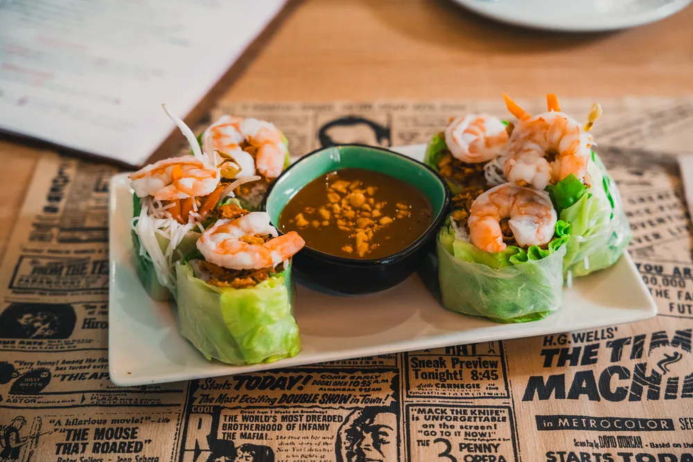 Nem Cuốn  rollitos frescos con gambas o tofu en Kiu Nam, restaurante vietnamita en Barcelona